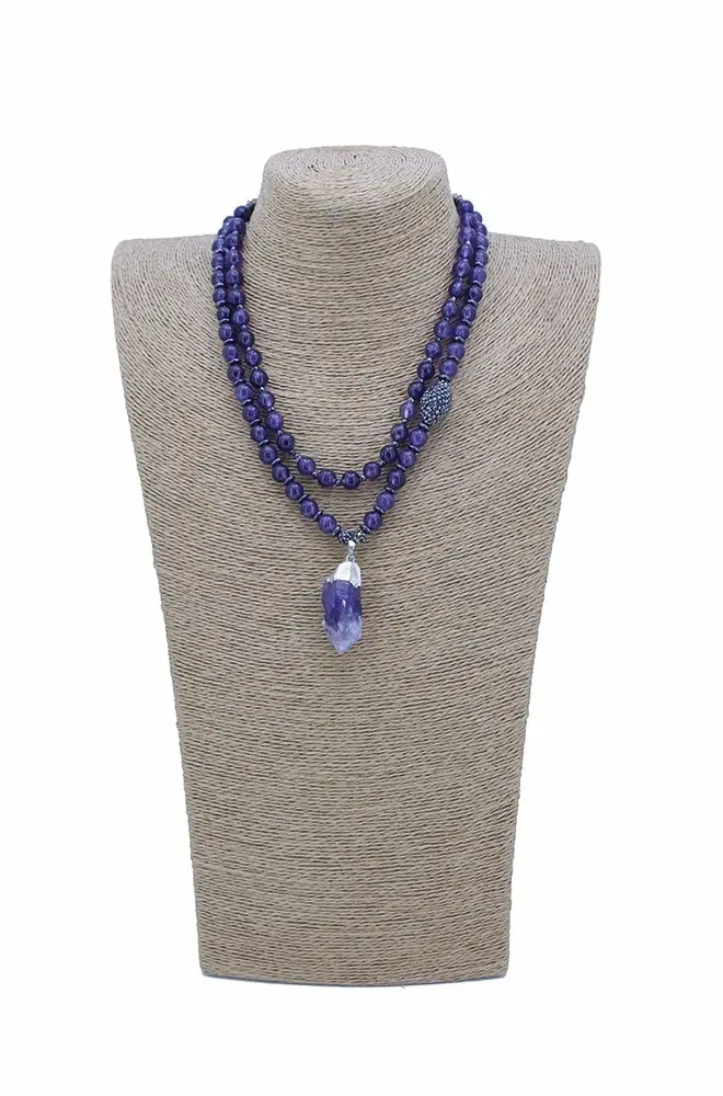 

Fratelli Bohemia Statement Necklace Pendant Multi Layer Beads Pendant Long Necklace Handmade Vintage Jewelry Colar
