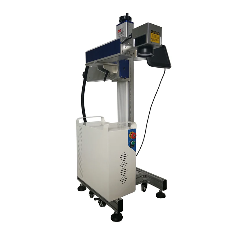 

ZE-FX Flying Optical Fiber Marking Machine pipeline processing fast speed fiber laser marking machine 7000mm/s WritingSpeed 50W