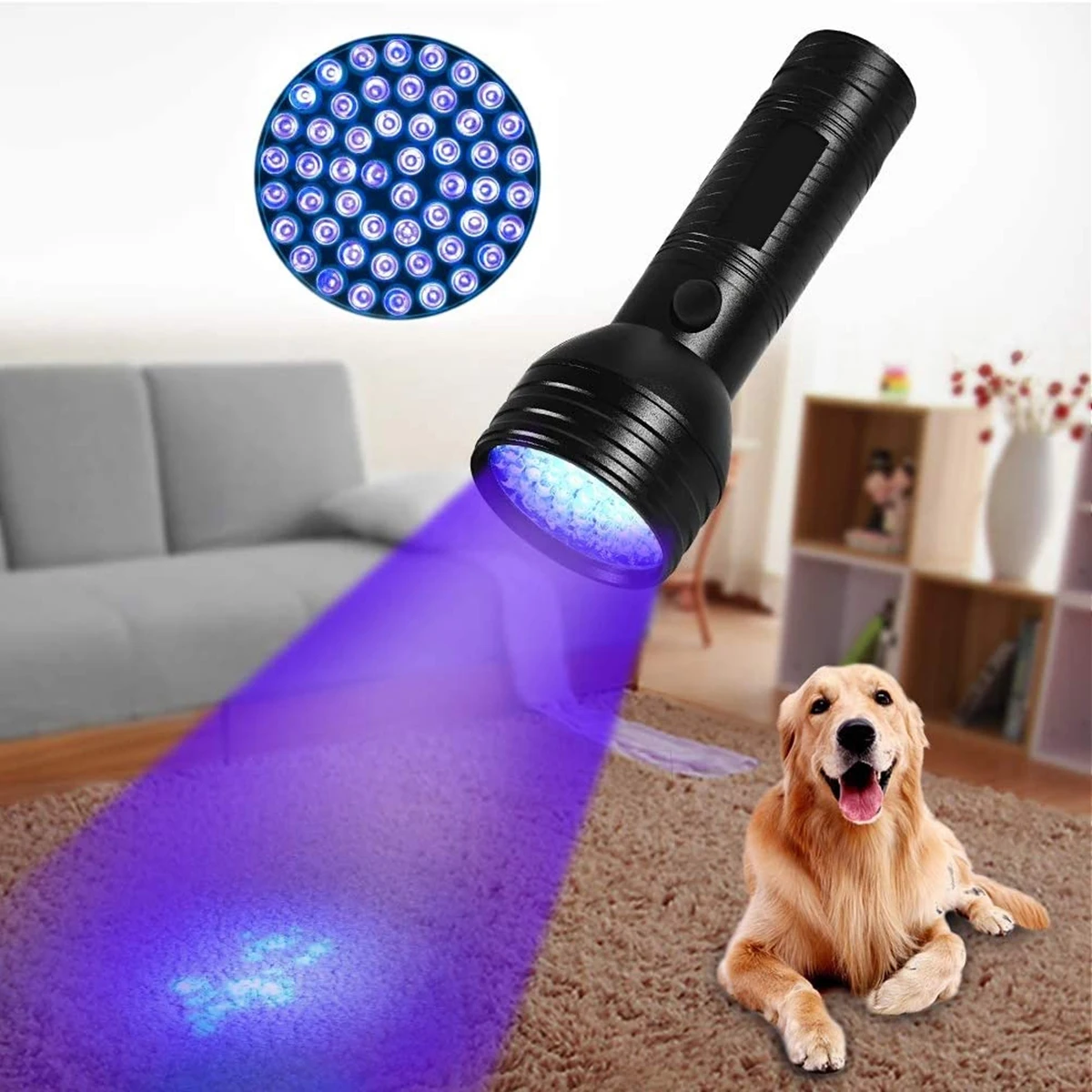 

51 UV LED Torch Scorpion Detector Hunter Ultra Violet Blacklight Flashlight