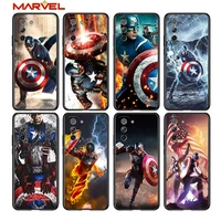 captain america cool for samsung galaxy s21 ultra plus note 20 10 9 8 s10 s9 s8 s7 s6 edge plus black soft phone case