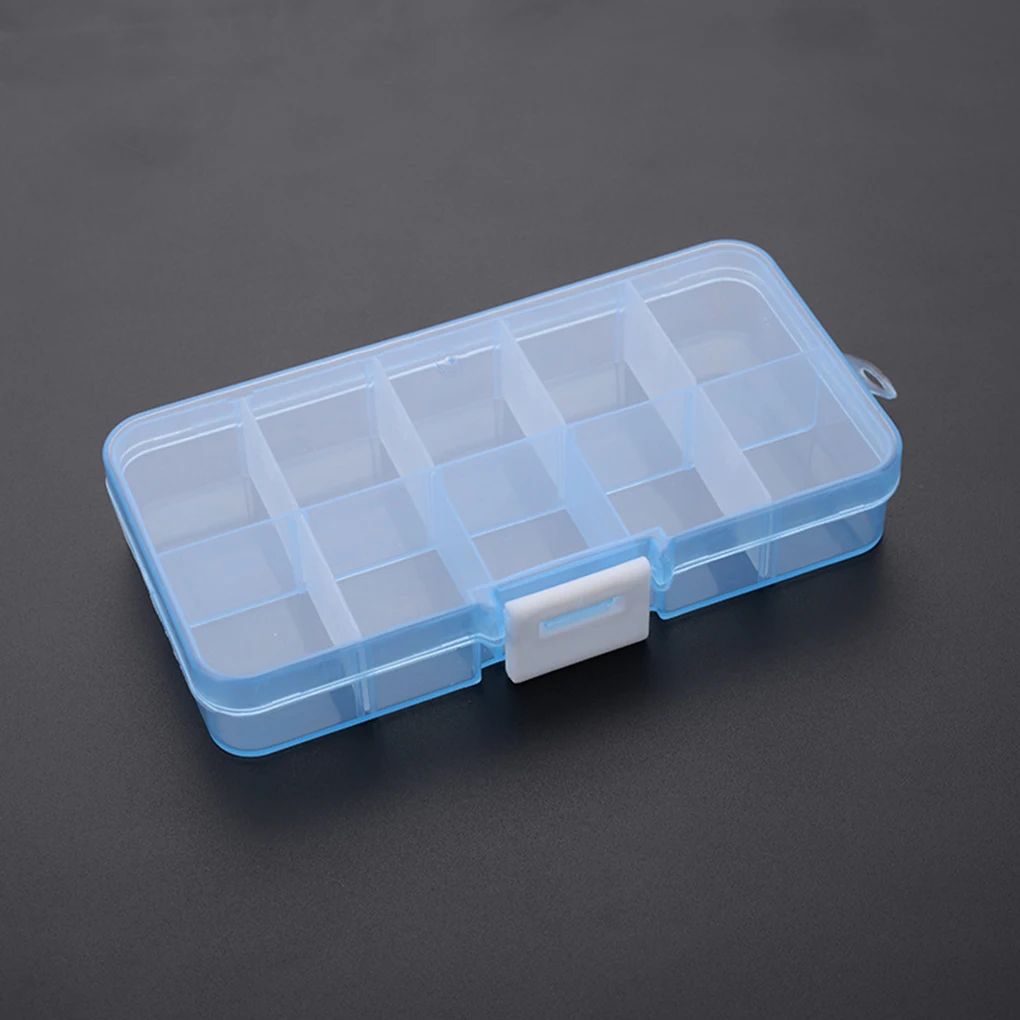 

10 Slot Jewelry Rectangle Display Storage Charms beads Organizer Case Box 1pcs