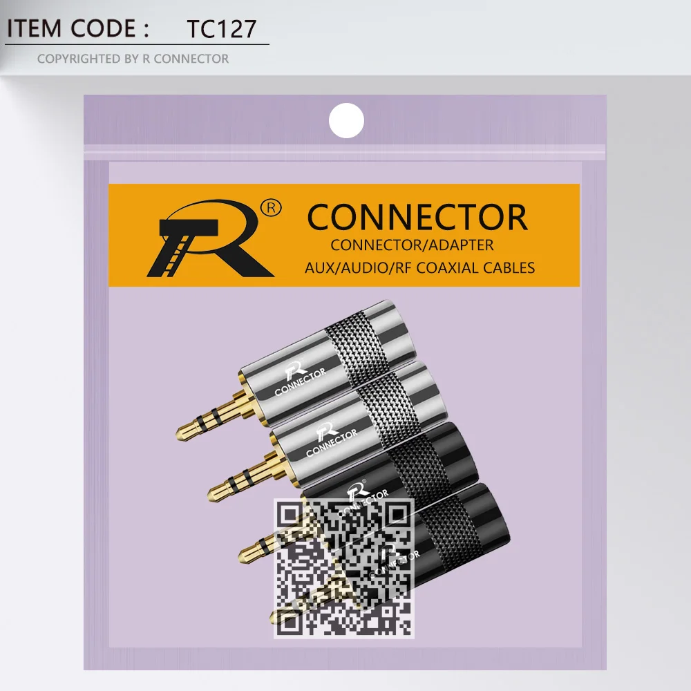 

100PCS Jack 3.5MM Connector Stereo 3Poles Gold Plated 3.5MM Male Plug Gunmetal Tube for 8.5MM Audio Earphone Cable Connector DIY