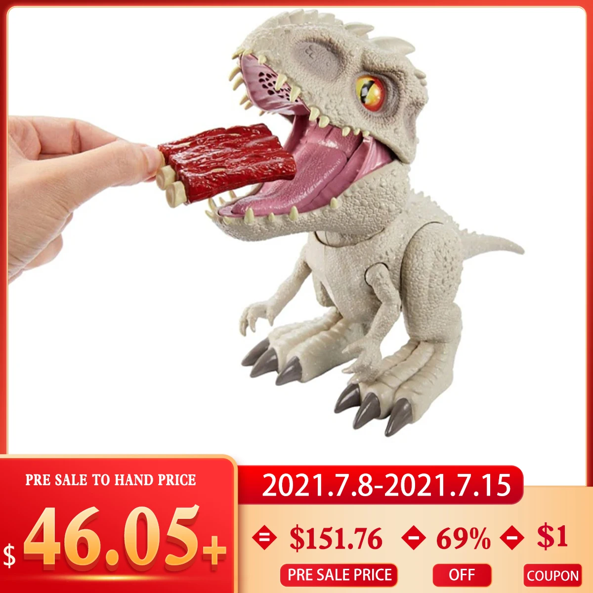 Мир Юрского периода индоминус Рекс меловой Исл нублар кормление Frenzy тираннозавр