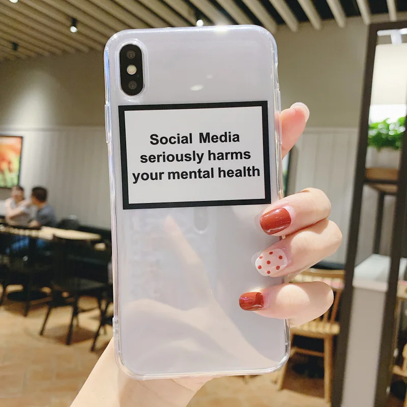 Мягкий силиконовый прозрачный чехол для телефона iPhone X XR XS Max 6 7 8 plus 5S 5SE социальные