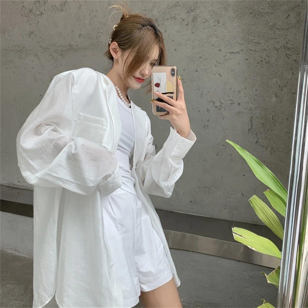 Женская Осенняя куртка HziriP солнцезащитная винтажная женские блейзеры