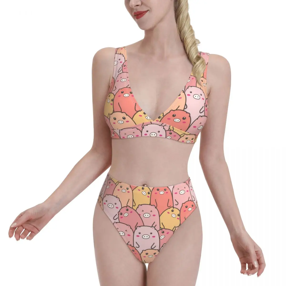 

Бикини с высокой талией, купальники, женский купальник пуш-ап, купальный костюм, бикини, Бразильское бикини, новинка 2021, пляжная одежда, мила...