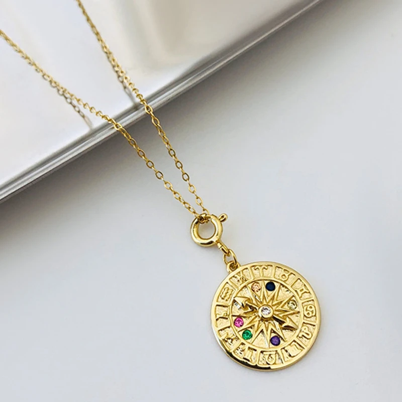 

Pendant Amulet ical Lucky Symbol Golden Jewelry Vintage Powerful Gift for Women