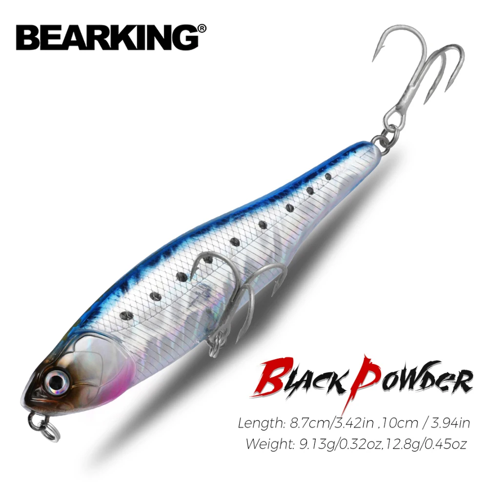 

BEARKING 87mm 100mm Topwater Pencil Surface Fishing Lure Walk The Dog Artificial Saltwater Hard Bait Bass Plastic Walker