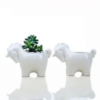 european unicorn ceramic succulent planter animal plant pot table top decoration vase for indoor home office garden cactus decor