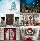 Рождественские фоны Зимний снег окно Новорожденный ребенок фотография фон для фотостудии Фотофон фотосессия