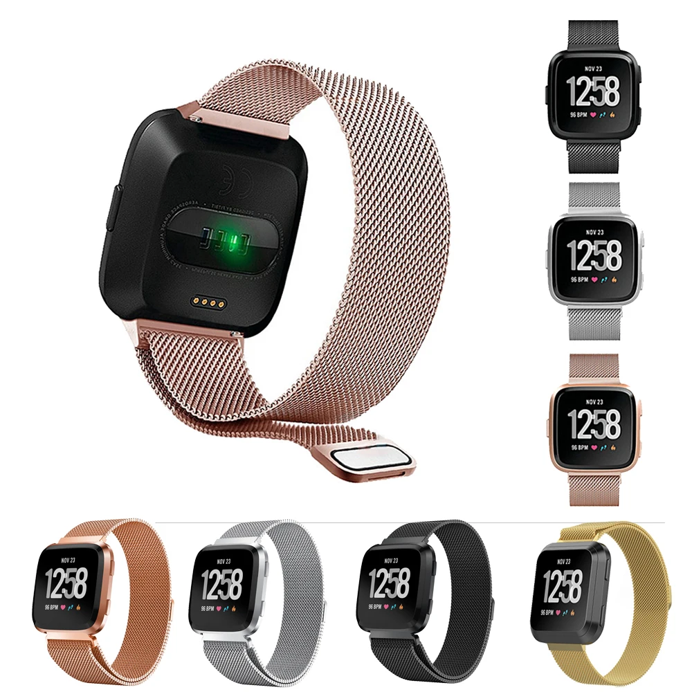Сменный ремешок для Fitbit Versa/Versa Lite Starp металлический браслет из нержавеющей стали