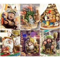 full square round drill diamond painting old man witchery diamond embroidery cartoon picture of rhinestones 5d diy mosaic decor