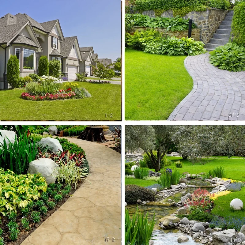 Виниловый фон Nitree для фотосъемки в европейском и американском стиле вилла сад