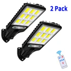 Уличные фонари на солнечной батарее с 108 COB, 3 режима освещения, водонепроницаемый датчик движения, охранное освещение для сада, патио, дорожек, двора, 2 упаковки