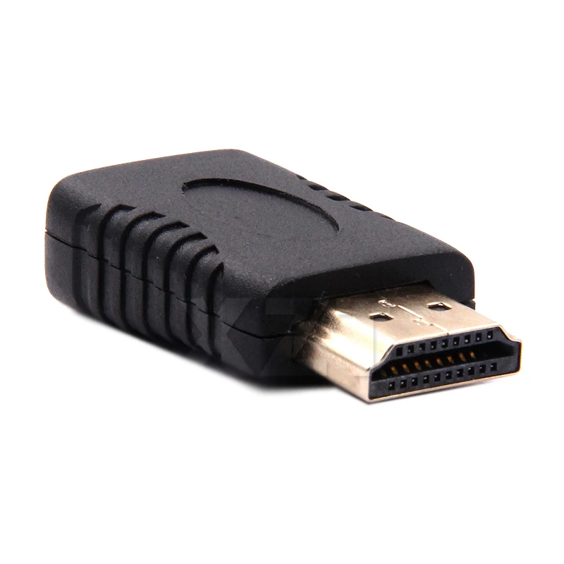 Фото HDMI-совместимый штекер-мини HDMI-совместимый гнездовой полный конвертер для компьютера HDTV монитора телевизора проектора позолоченный №3