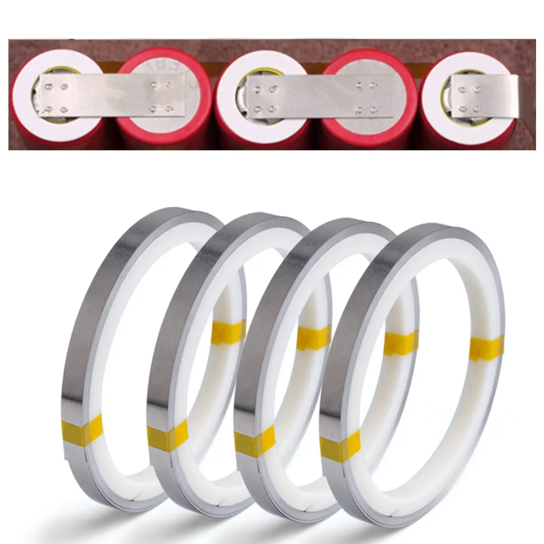 

10meter Li-ion Battery Nickel Sheet Plate Nickel Plated Strip Connector 0.1mm Steel Belt Spot Weld Machine Battery Welder 18650