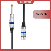 lommi 6 35mm 14 inch male to xlr male audio stereo mic cable microphone cable xlr balanced speaker cable instrument 3m cable