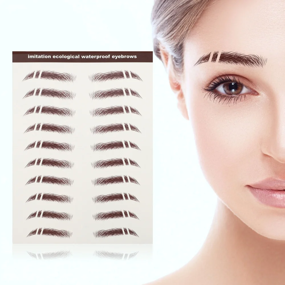 

6pcs 3D Makeup False Eyebrows Stickers Natural Fake Sticker