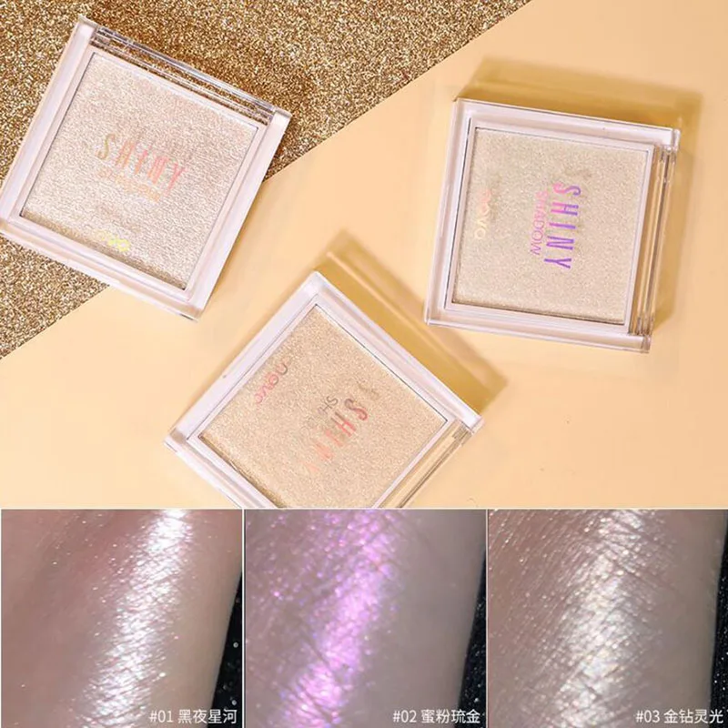 1Pcs Diamond Crystal Highlight Powder Face Brightening Repair Disc Pearl Glitter Lying Silkworm High-gloss Makeup | Красота и