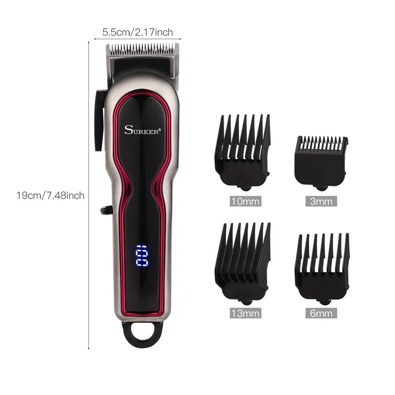 

Stainless Steel Blade Electric Hair Clipper Corded Cordless Dual Use Hair Trimmer Professional Barbershop Hair Cutting Machine