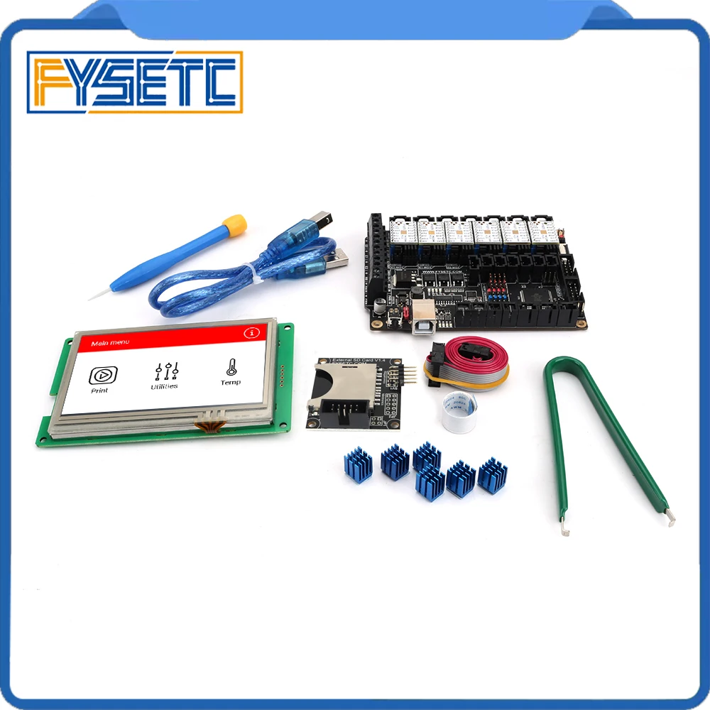 Материнская плата все в одном FYSETC F6 V1.3 + сенсорный экран 4 3 дюйма с SD ридером 6 шт.