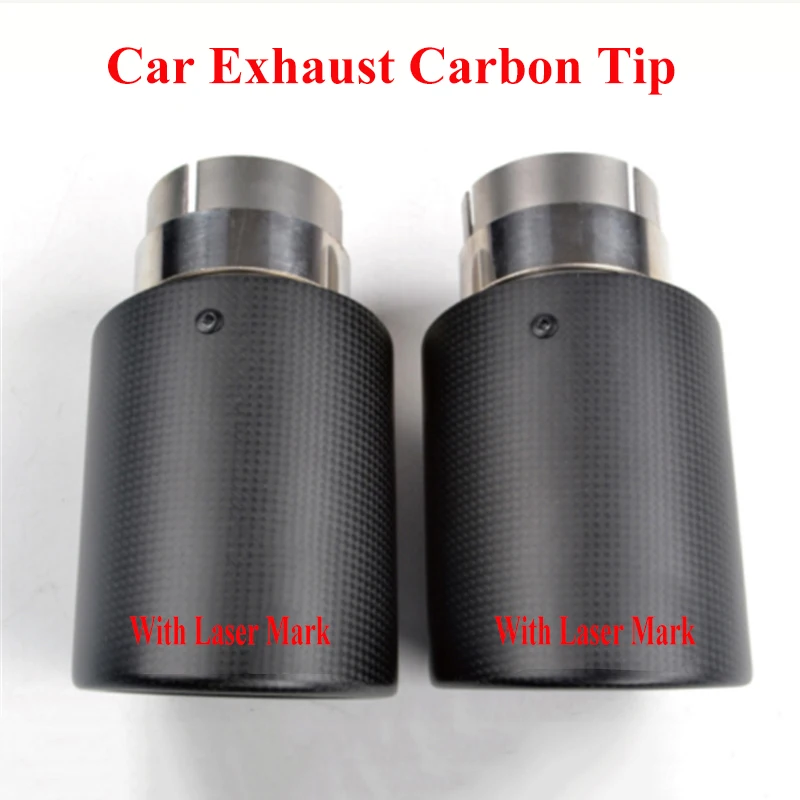 Автомобильный Стайлинг выхлопная труба матовый углеродный выхлопной глушитель