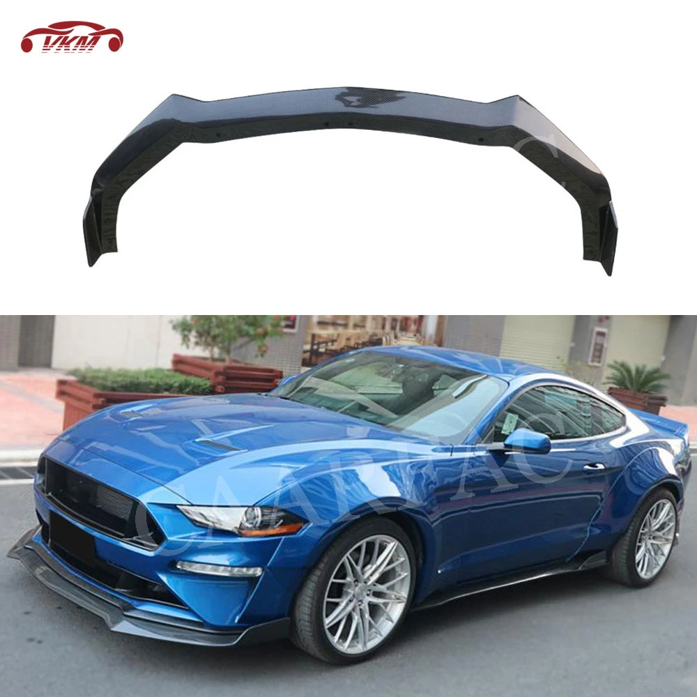 

Аксессуар: спойлер для переднего бампера из углеродного волокна для Ford Mustang 2018 2019 2020, украшение автомобиля