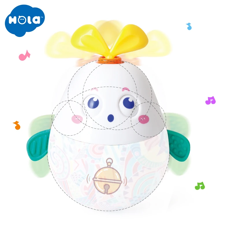 HOLA 3132 детские погремушки Tumbler игрушки для новорожденных Roly Poly кролик мобильные
