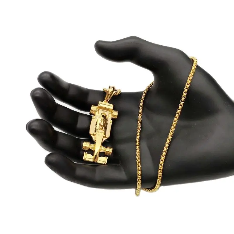 Ожерелье с подвеской в виде гоночного автомобиля F1 из нержавеющей стали 316L |