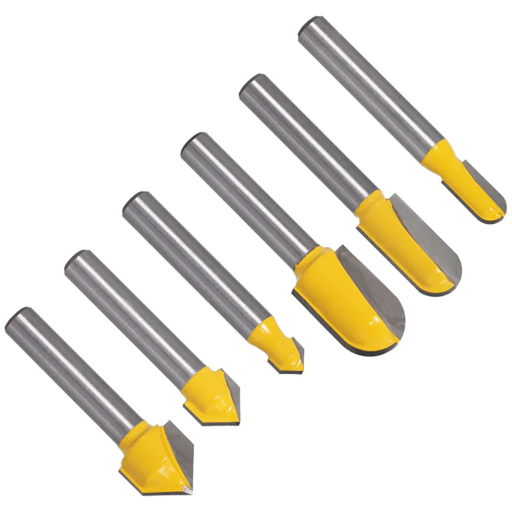 

1/4 Inch Shank Router Bits 3Pcs Carbide Kit Power Tool Round Nose Groove