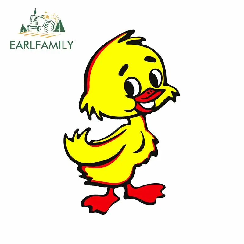 EARLFAMILY 13 см x 8 2 для утенка желтая Красивая виниловая Автомобильная оболочка