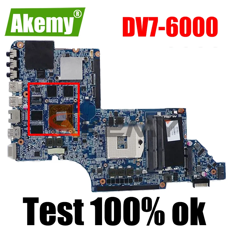 

AKemy DV7-6000 motherboar 659095-001 655488-001 для ноутбука hp Pavilion DV7 DV7-6000 655488-001 аккумулятор большой емкости HM65 исходный тест материнская плата