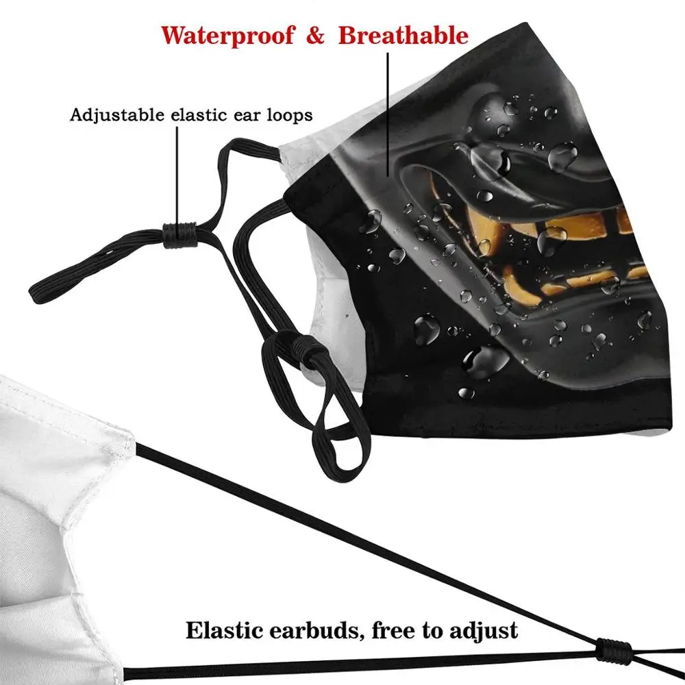 Oni маска Темный Самурай Половина лица для мужчин женщин самодельные маски -