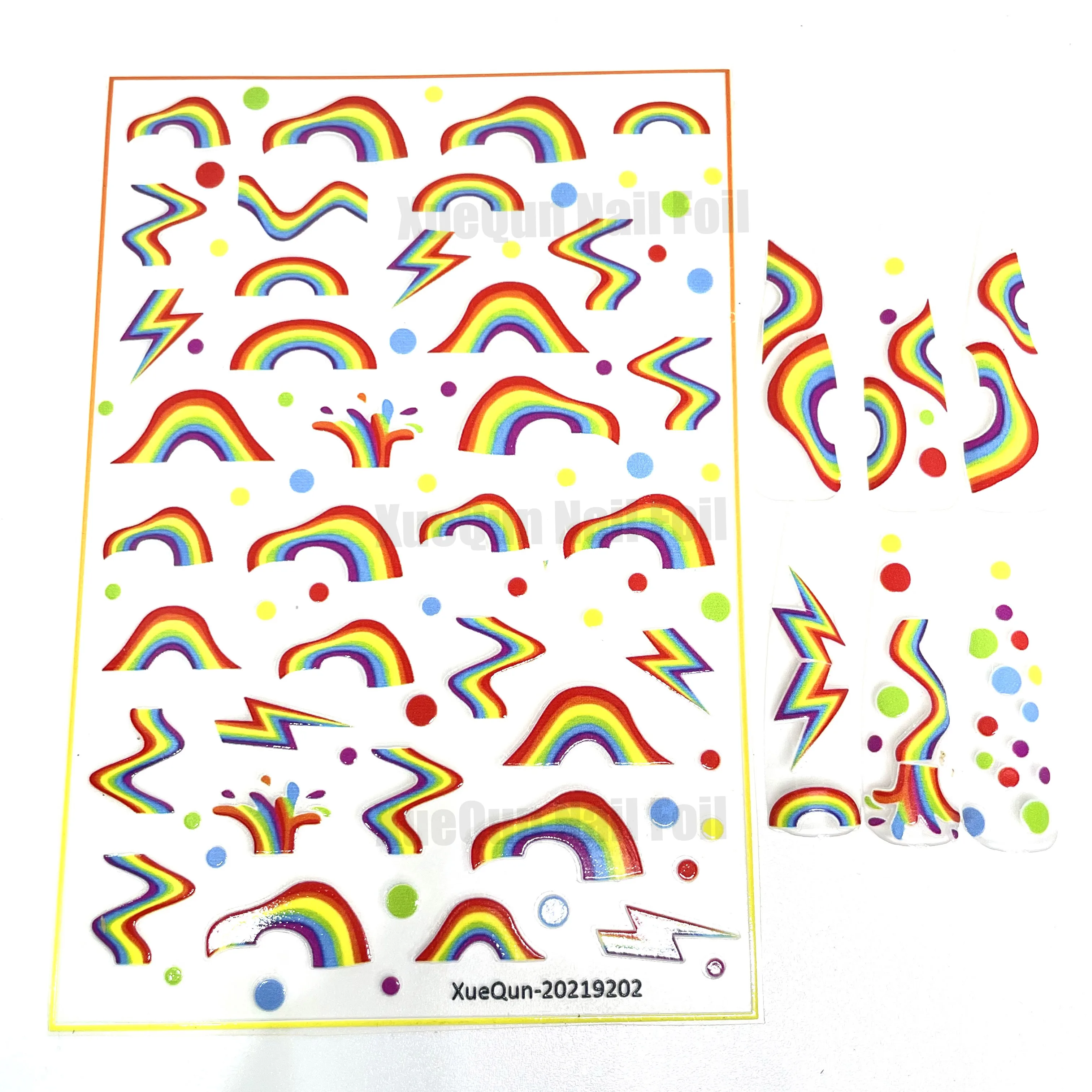 

5pcs XueQun-20219202 Rainbow Nail Sticker