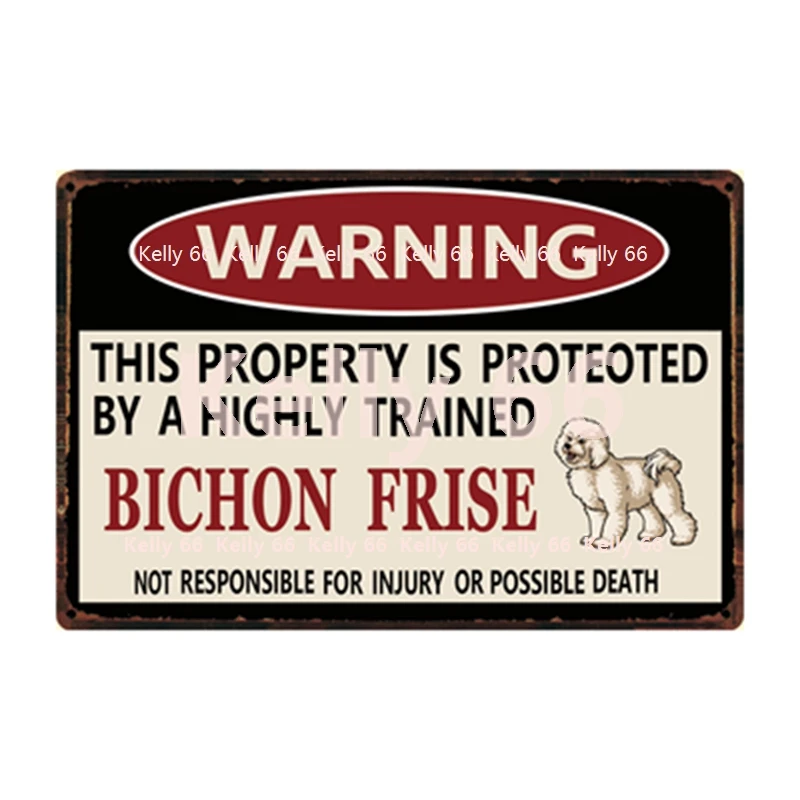 [Kelly66] собака Предупреждение Бигль дог колли боксеры Металлический Знак Домашний