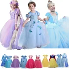 Детское платье принцессы, одежда для вечеринки, детское карнавальное маскарадное платье, одежда для маленьких девочек на день рождения, костюм на Хэллоуин для маленьких девочек