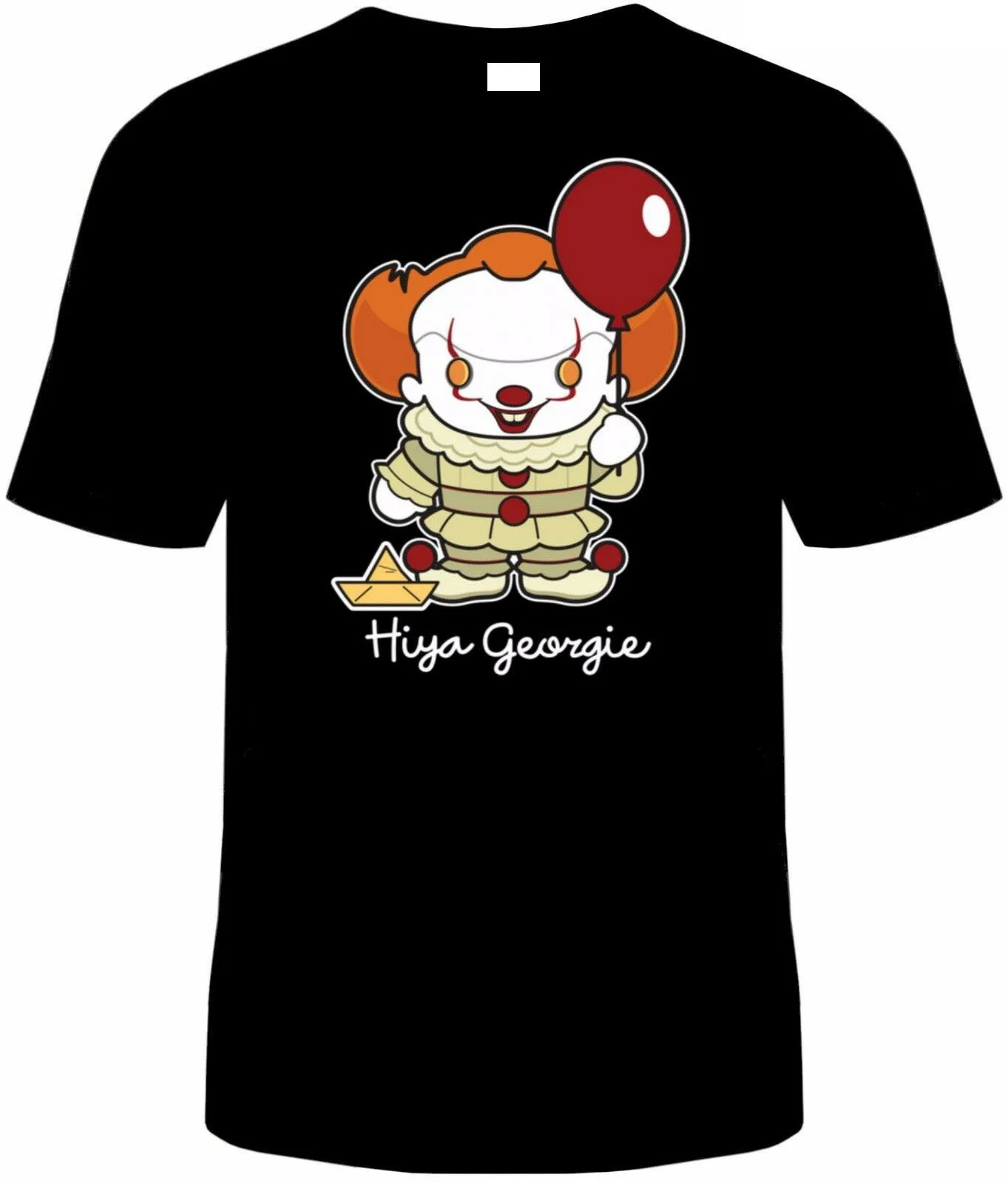 Hiya Георгий IT футболка унисекс смешной хлопок для взрослых Pennywise клоун Стивен Кинг