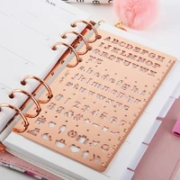 rose gold stencils ruler notebook diary metal ruler scrapbooking drawing kawaii stationery store office school supplies