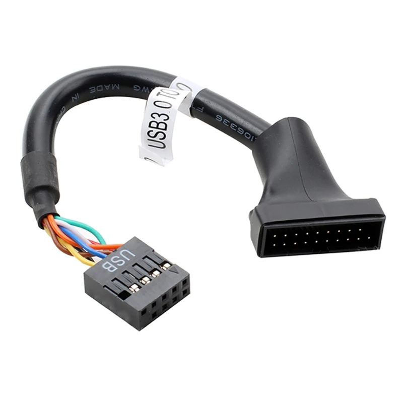 

Адаптер для разъема материнской платы USB 19 Pin Male to 9 Pin Female 3,0 to 2,0 Adapter