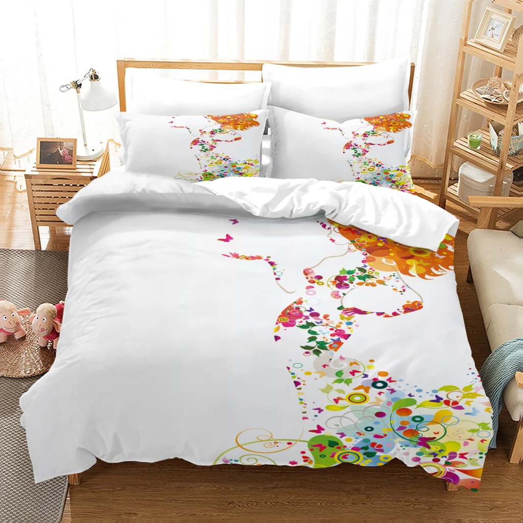 

Skull Print Duvet Cover 2/3pc Adults Home Textiles Luxury Comforter Cover With Pillowcase 3d Queen King Size Horror Bedding Set