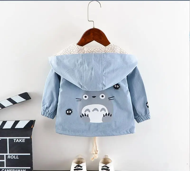 Детские пальто для девочек с принтом героями мультфильмов Мой сосед Тоторо