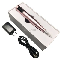 2021 rose gold new wireless electric tattoo machine embroidery pmu machine permanent makeup pen with cartridges
