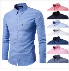 Мужская рубашка с коротким рукавом, приталенная, Camisa Social Masculina Chemise Homme, новинка, летняя мужская однотонная деловая рубашка 6537