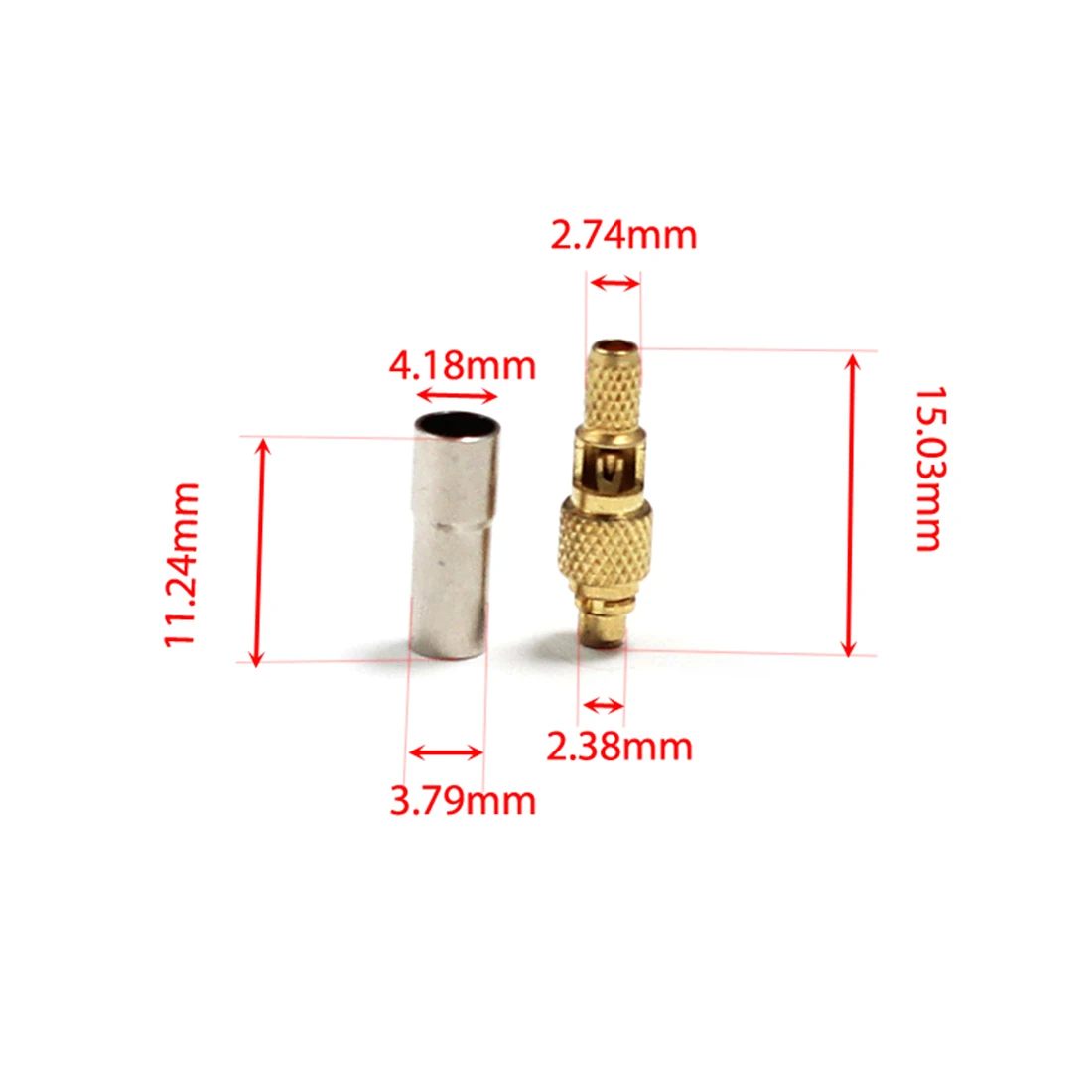1 шт. Новый MMCX штекер RF коаксиальный соединитель обжим для кабеля RG178 прямой тип