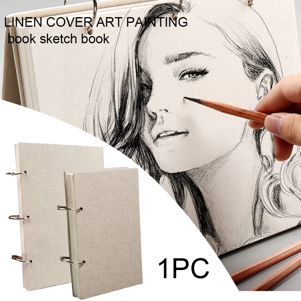 

60sheets/120pages Stationery Drawing Paper Portable Spiral Bound Art Sketch Book Student Graffiti Gift 160 GSM Diary Writing