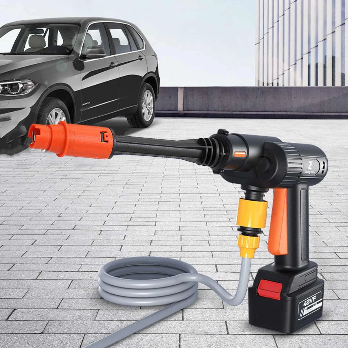 Скидка 10000 мА/ч 30 бар Беспроводная Автомойка высокого давления водяной пистолет портативная мойка высокого давления пена для 24 В литиевой батареи
