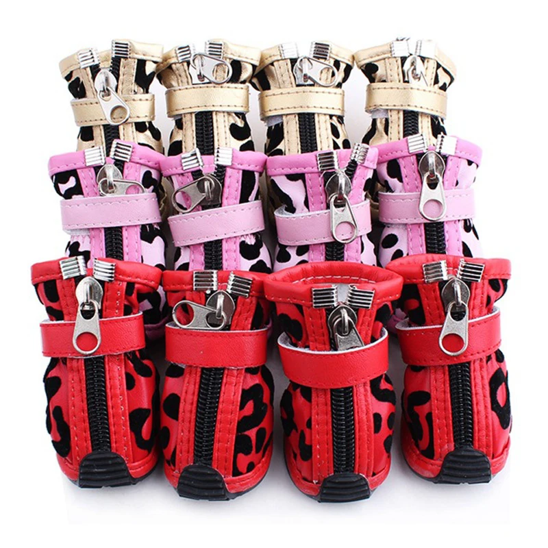4 шт./компл. противоскользящие ботинки для собак кроссовки водонепроницаемые