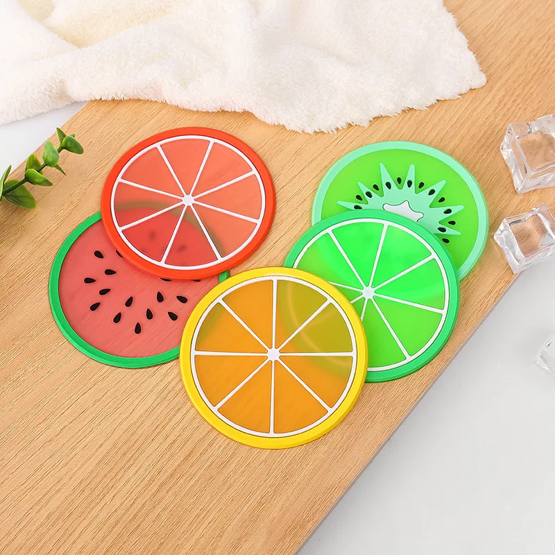 

1/6PCS Place Mat Tableware Pad round placemat for dining table Mat Heat Insulation PVC Placemats Bowl Coaster Kitchen Non-Slip