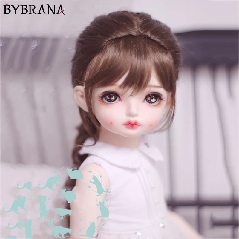 Парик для куклы Bybrana BJD 1/3 1/4 1/6 имитация мохера молока чая пальмы Скорпиона длинные