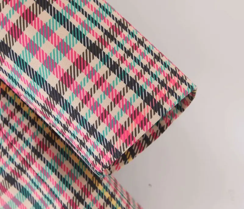 

2019 Spring Summer Colorful Plaid Jacket Blazer Women Double Breasted Suits Coat Office Ladies Work Wear Chic Coats Tops